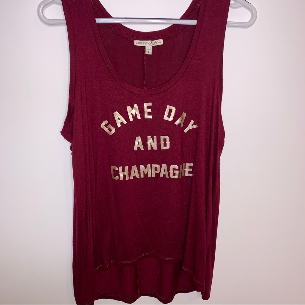 Express Game day and champagne muscle tank Size M